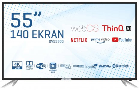 ONVO OV55500 55'' 140 Ekran Uydu Alıcılı 4K Ultra HD Smart LED TV...