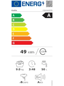 Profilo CGA244ZRTR 9 kg 1400 rpm Washing Machine
